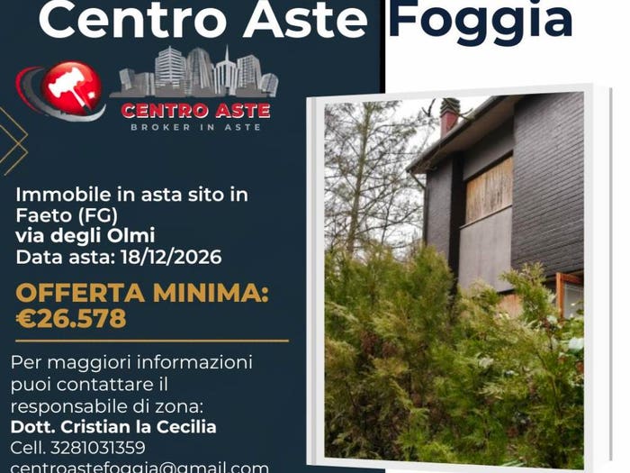 Appartamento con 5 locali in vendita in Via degli Olmi Faeto FG Italia, Faeto