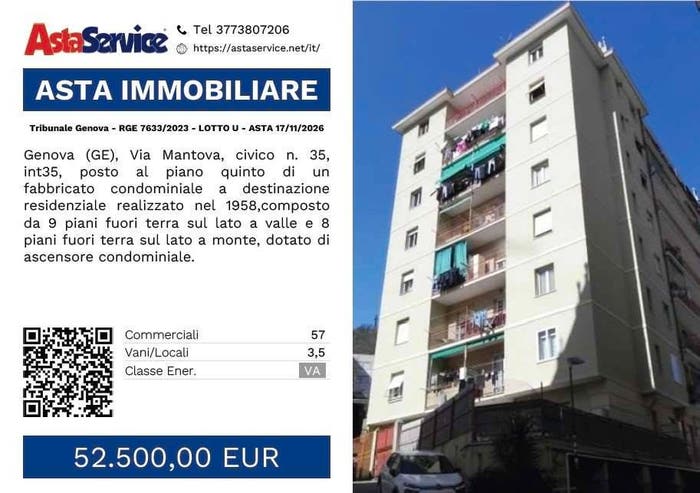 Appartamento trilocale in vendita in Via Mantova, Molassana, Genova