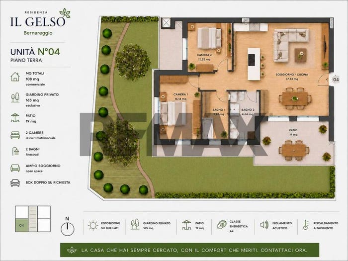 Appartamento trilocale in vendita in via Roma, Centro, Bernareggio
