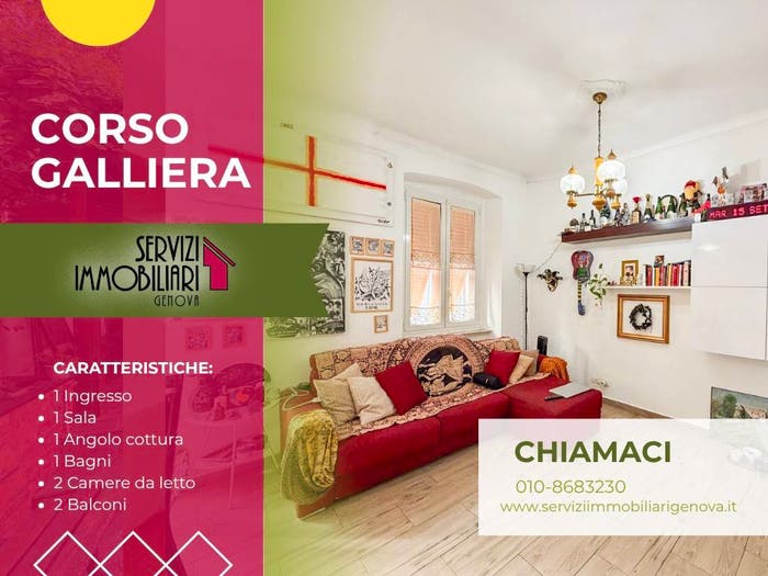 Appartamento trilocale in vendita in Via Carlo Rolando, Sampierdarena, Genova