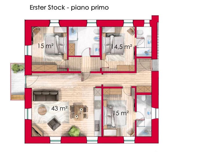 Appartamento quadrilocale in vendita in Borgo d'Anaunia