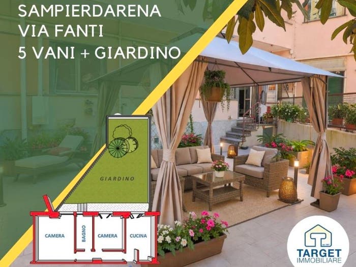 Appartamento bilocale in vendita in Via Manfredo Fanti, Sampierdarena, Genova