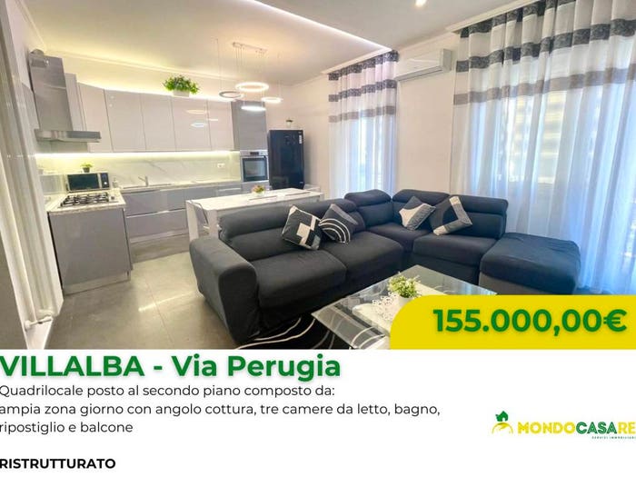 Appartamento quadrilocale in vendita in Via Perugia, Villalba, Guidonia Montecelio