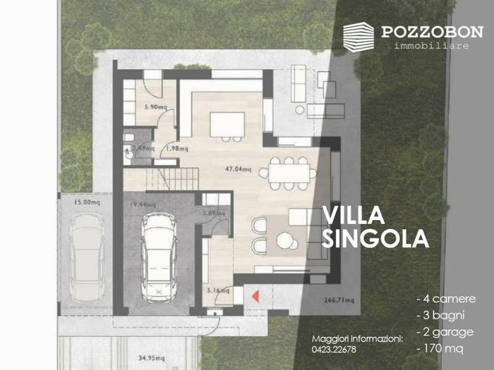 Casa con 5 locali in vendita in Via Feratine, Centro, Montebelluna