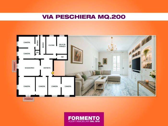 Appartamento con 6 locali in vendita in Via Peschiera, Manin, Genova