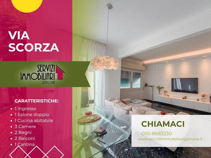 Appartamento quadrilocale in vendita in Via Sinibaldo Scorza, Castelletto, Genova
