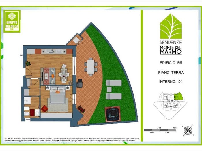 Appartamento bilocale in vendita in Via Monte del Marmo, Casalotti, Roma