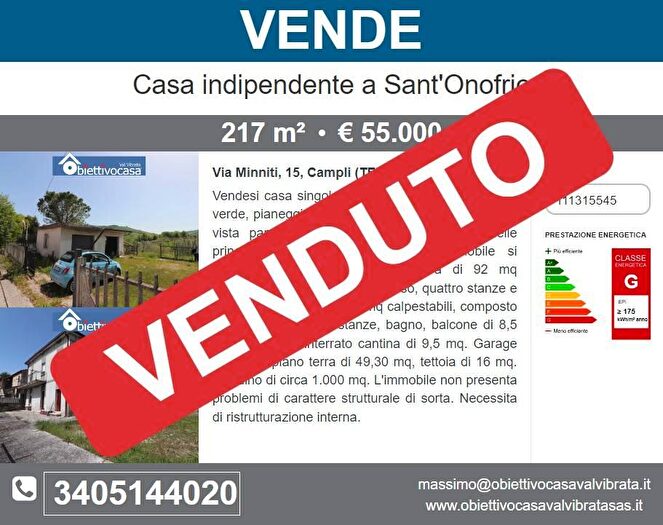 Casa con 10 locali in vendita in Via Minniti, Campli