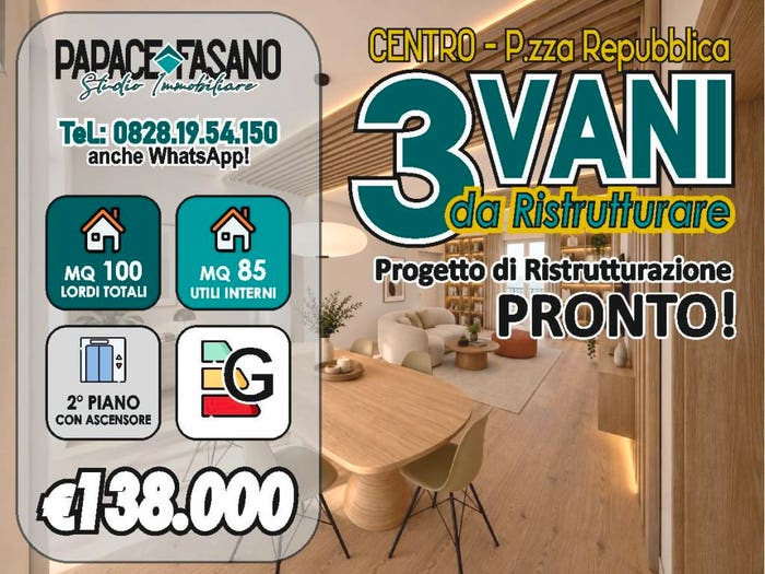 Appartamento trilocale in vendita in Piazza Paolo Borsellino, Centro, Battipaglia