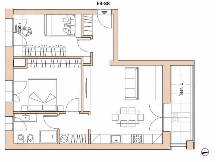Appartamento trilocale in vendita in via Binda, Barona, Milano